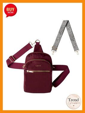 Kedzie Roundtrip Sling Crossbody Bag & 2-Inch Bag Strap Bundle